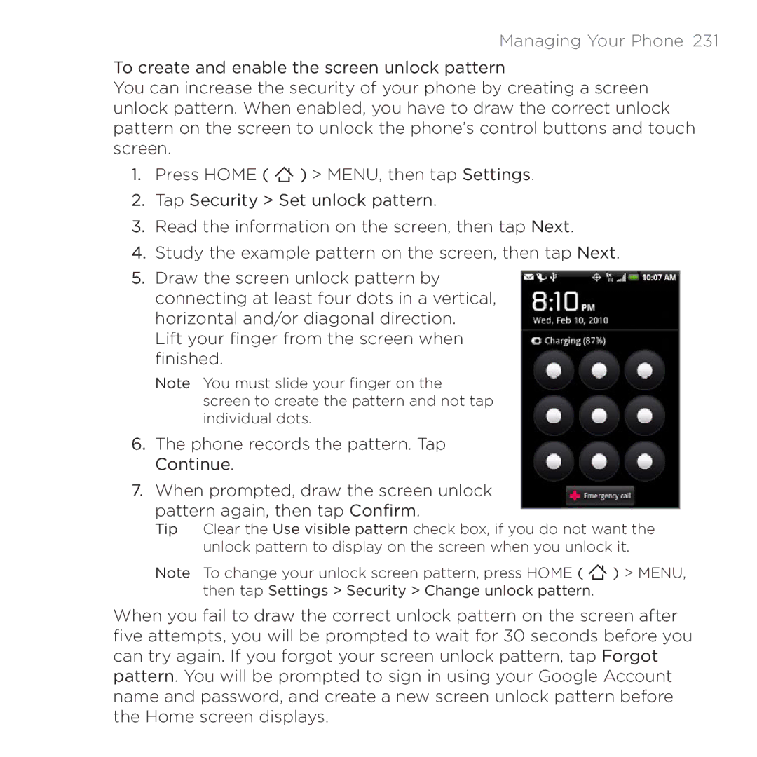 HTC 200 manual Managing Your Phone  